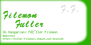 filemon fuller business card
